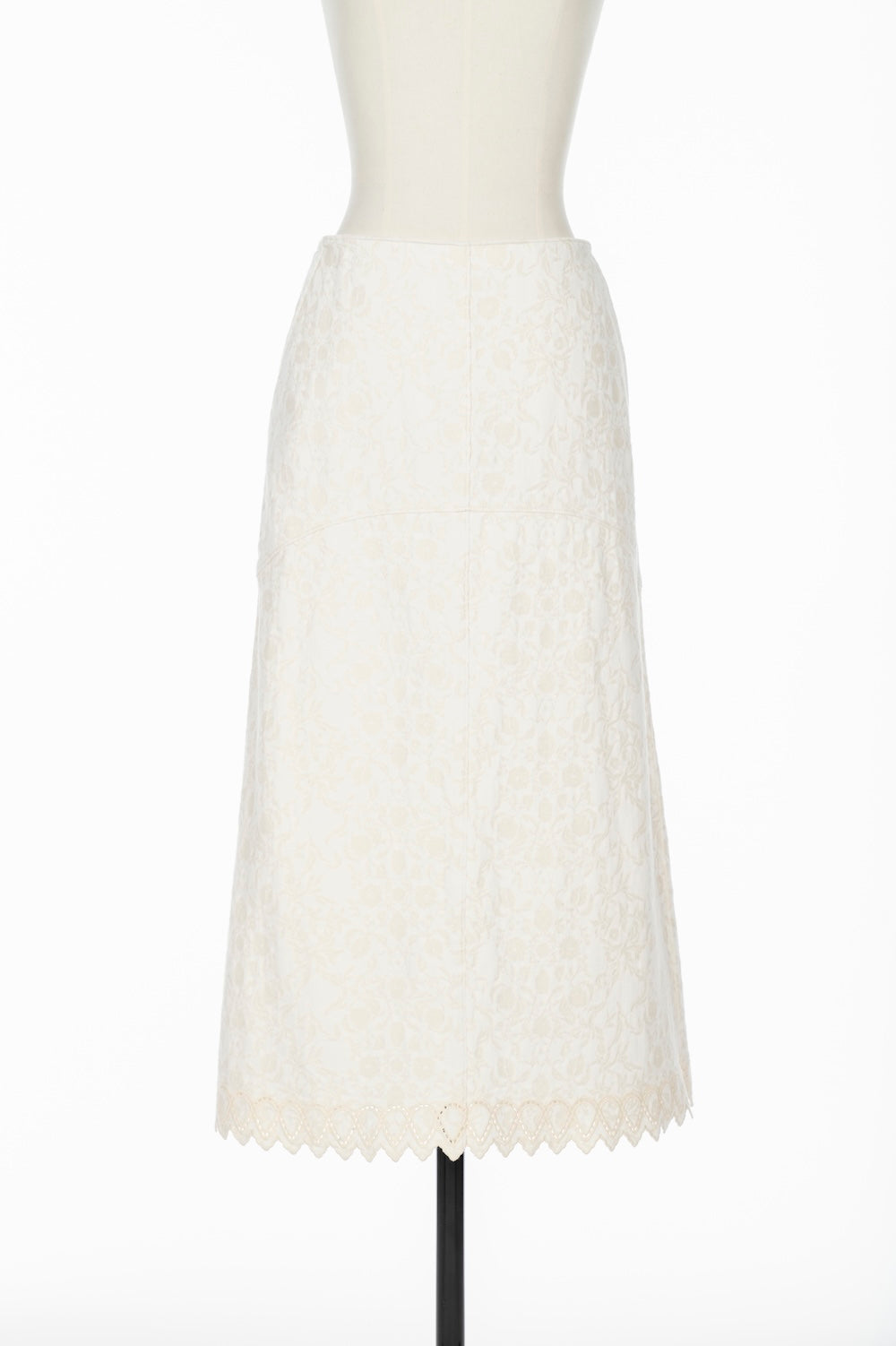ARABESQUE JACQUARD DENIM SKIRT - FETICO