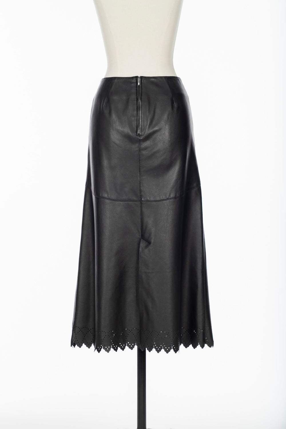 SCALLOPED LEATHER SKIRT - FETICO