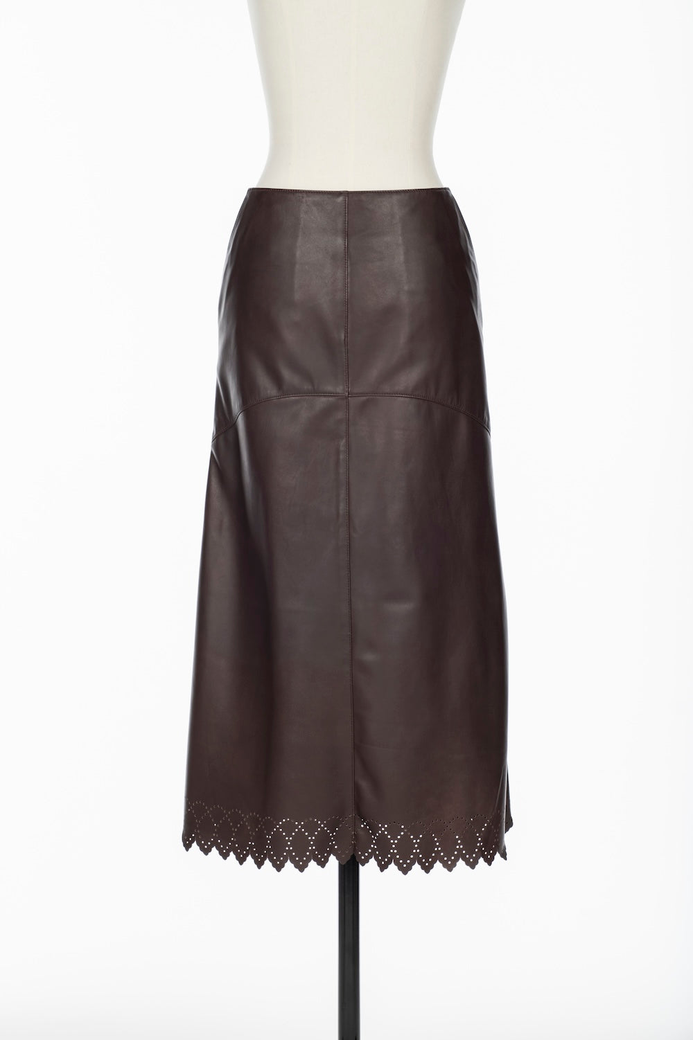 SCALLOPED LEATHER SKIRT - FETICO