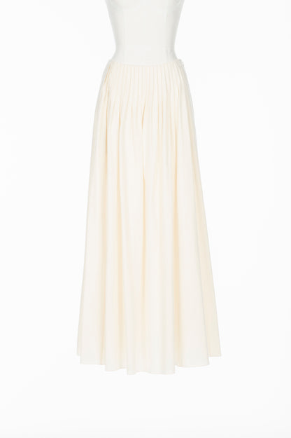 POWDERY WEATHER PINTUCK MAXI SKIRT - FETICO