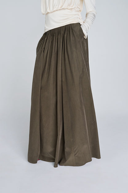 POWDERY WEATHER PINTUCK MAXI SKIRT - FETICO