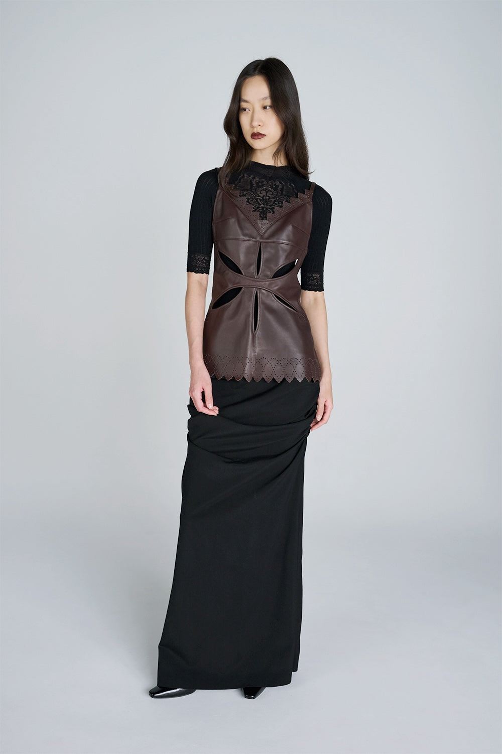 FINE WOOL DRAPED SKIRT - FETICO