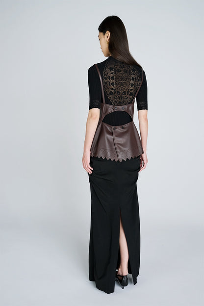 FINE WOOL DRAPED SKIRT - FETICO
