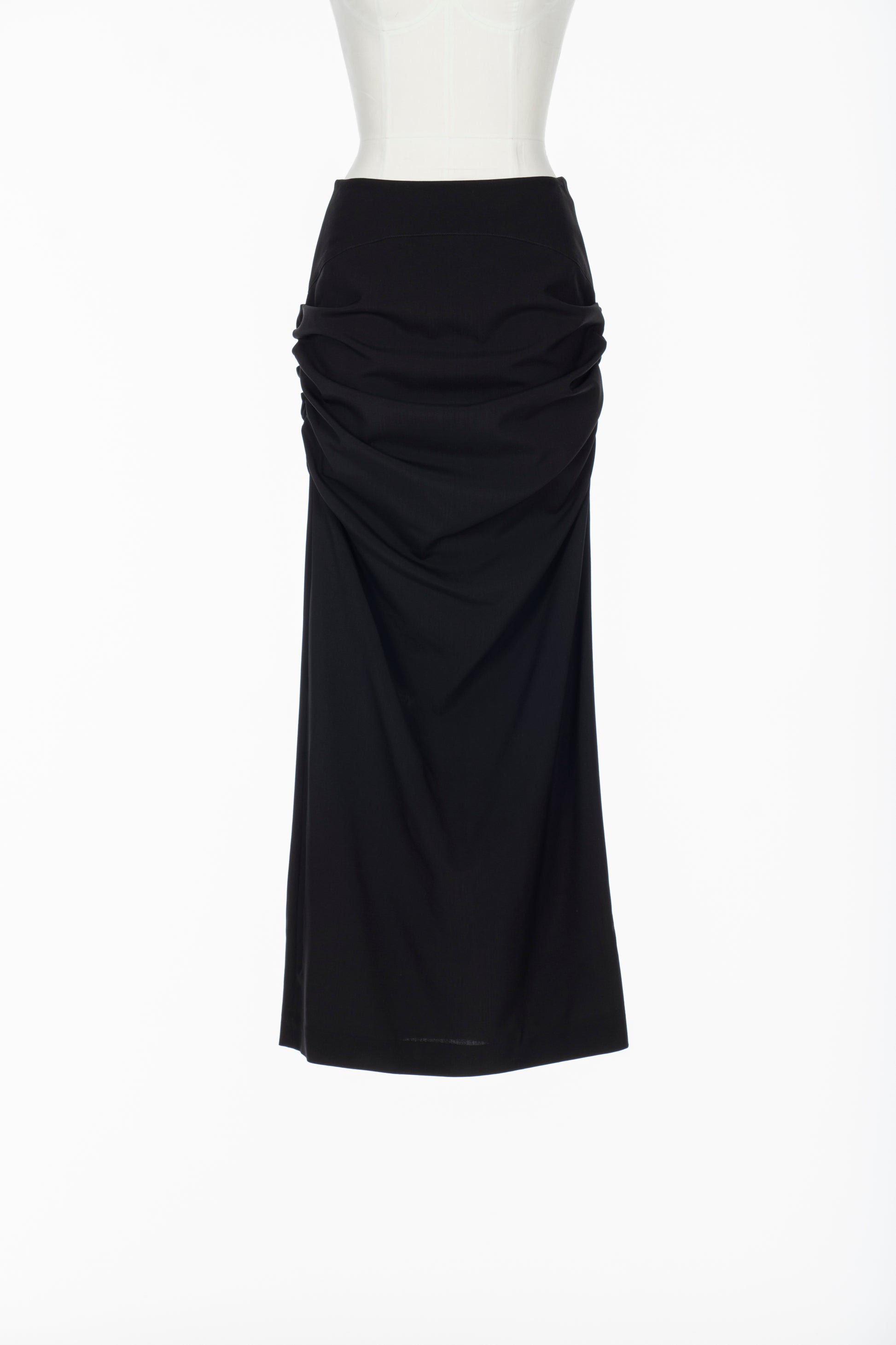 FINE WOOL DRAPED SKIRT - FETICO