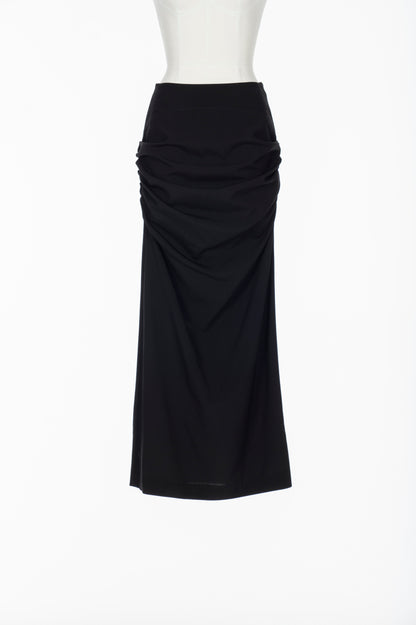 FINE WOOL DRAPED SKIRT - FETICO