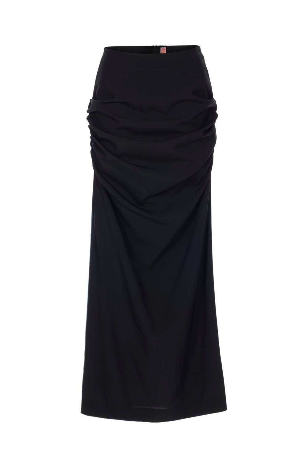 FINE WOOL DRAPED SKIRT - FETICO
