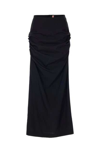 FINE WOOL DRAPED SKIRT - FETICO