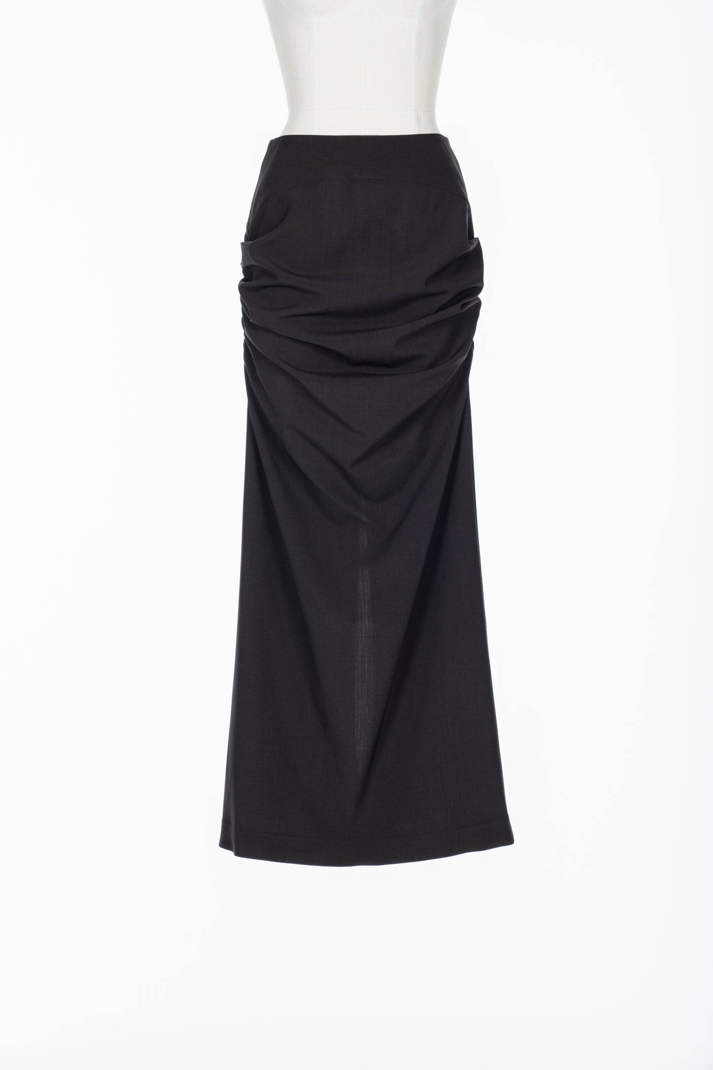 FINE WOOL DRAPED SKIRT - FETICO
