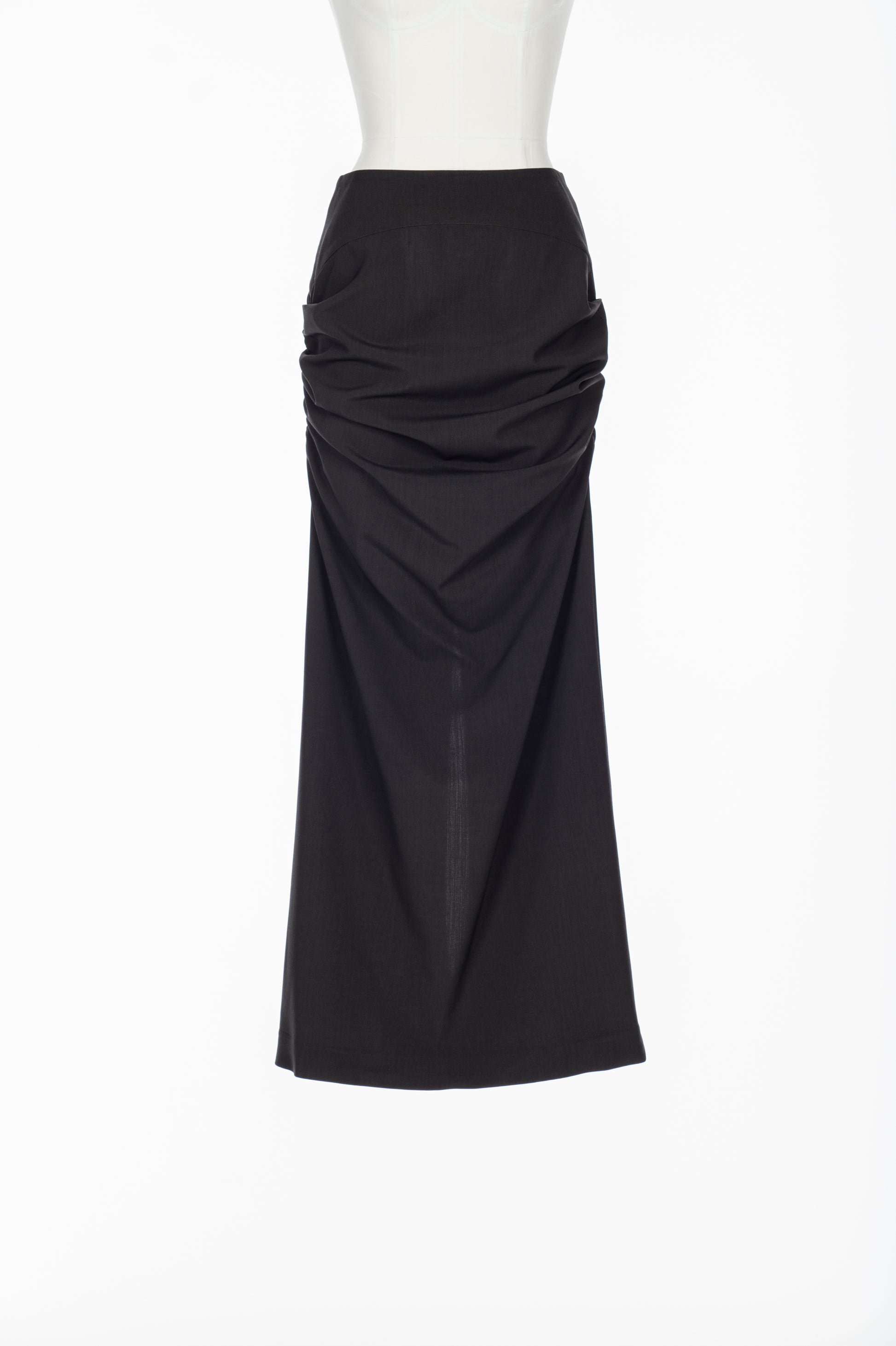 FINE WOOL DRAPED SKIRT - FETICO