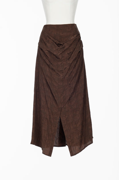 ACANTHUS JACQUARD DRAPED SKIRT - FETICO