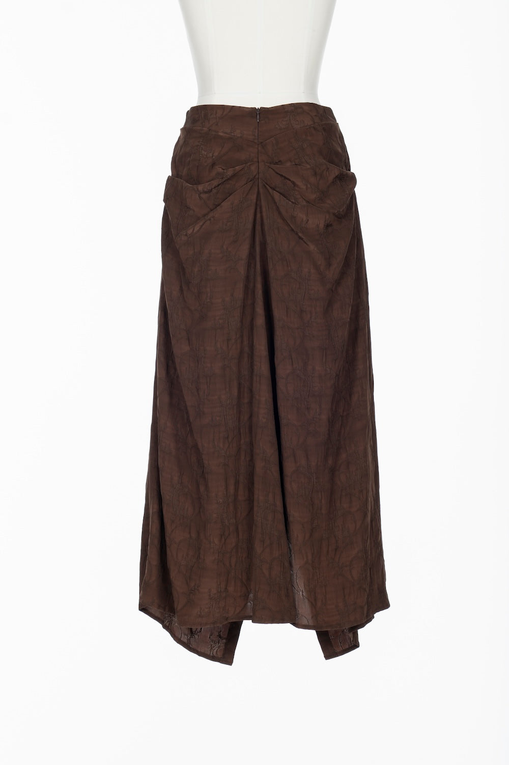 ACANTHUS JACQUARD DRAPED SKIRT - FETICO