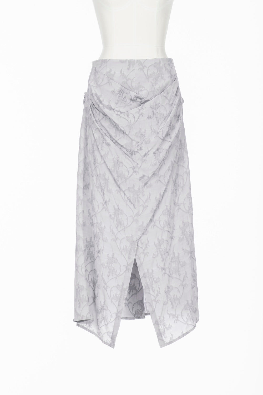 ACANTHUS JACQUARD DRAPED SKIRT - FETICO