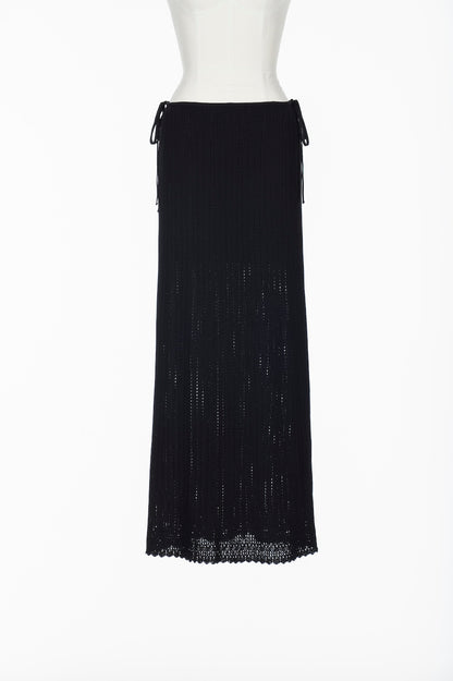LACE KNIT LONG SKIRT - FETICO