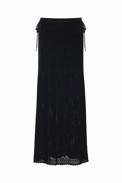 LACE KNIT LONG SKIRT - FETICO