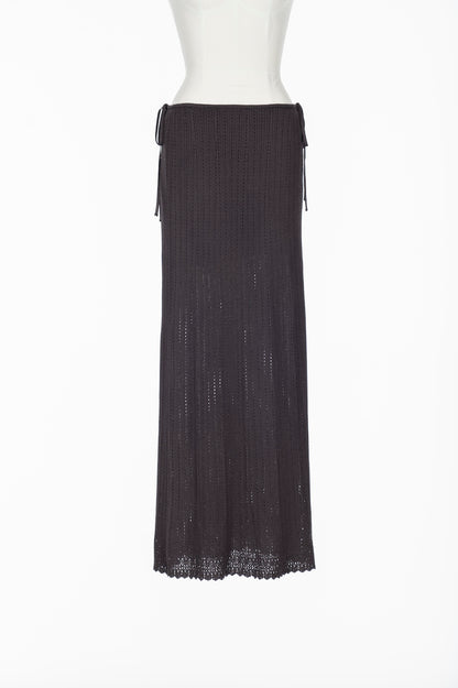 LACE KNIT LONG SKIRT - FETICO