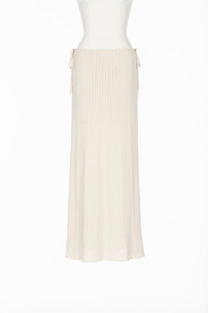 LACE KNIT LONG SKIRT - FETICO
