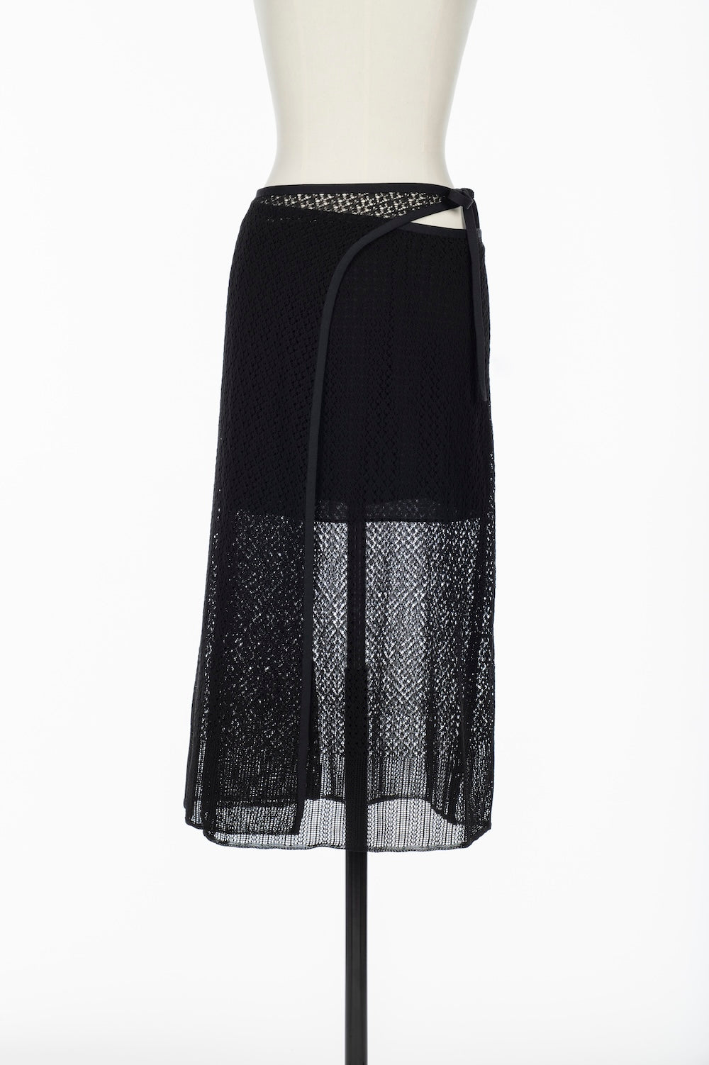 LACE KNIT WRAP SKIRT - FETICO