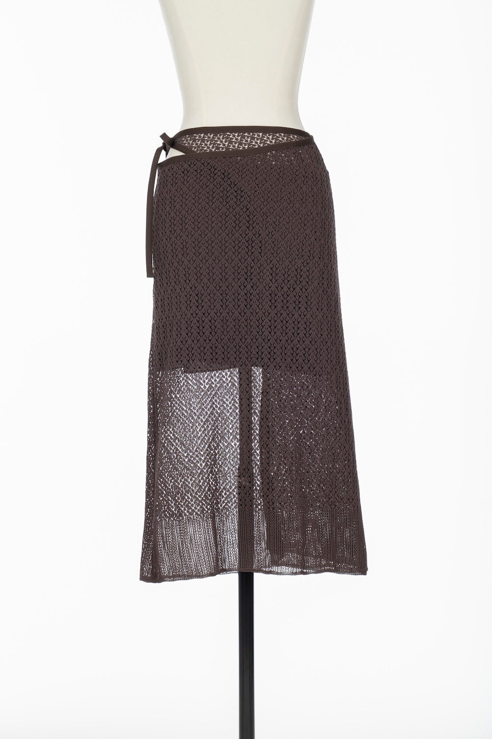 LACE KNIT WRAP SKIRT - FETICO