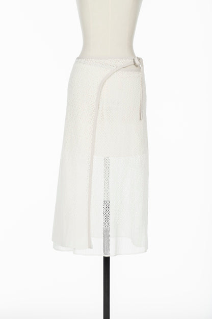 LACE KNIT WRAP SKIRT - FETICO