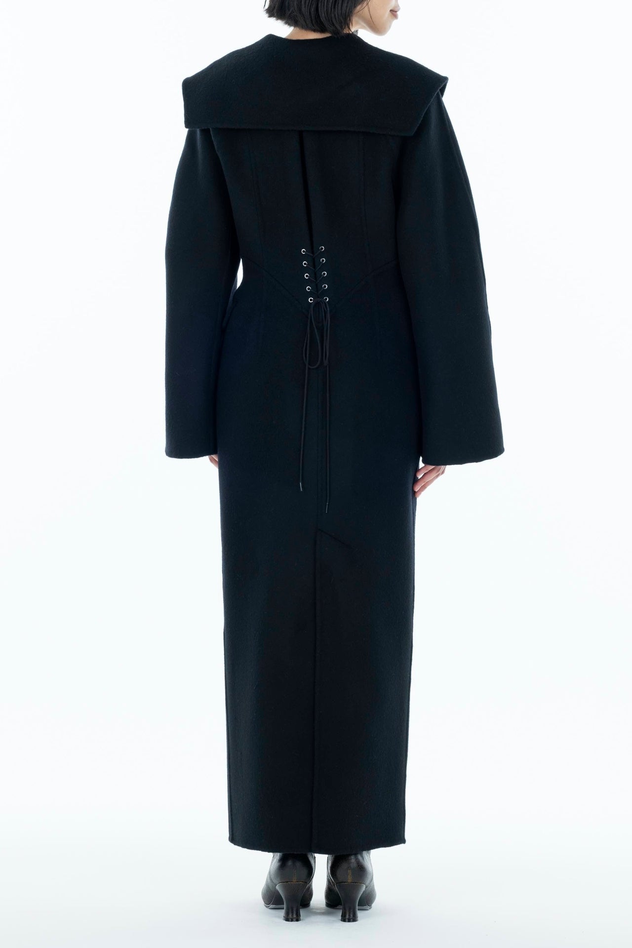 SAILOR COLLAR WOOL COAT - FETICO