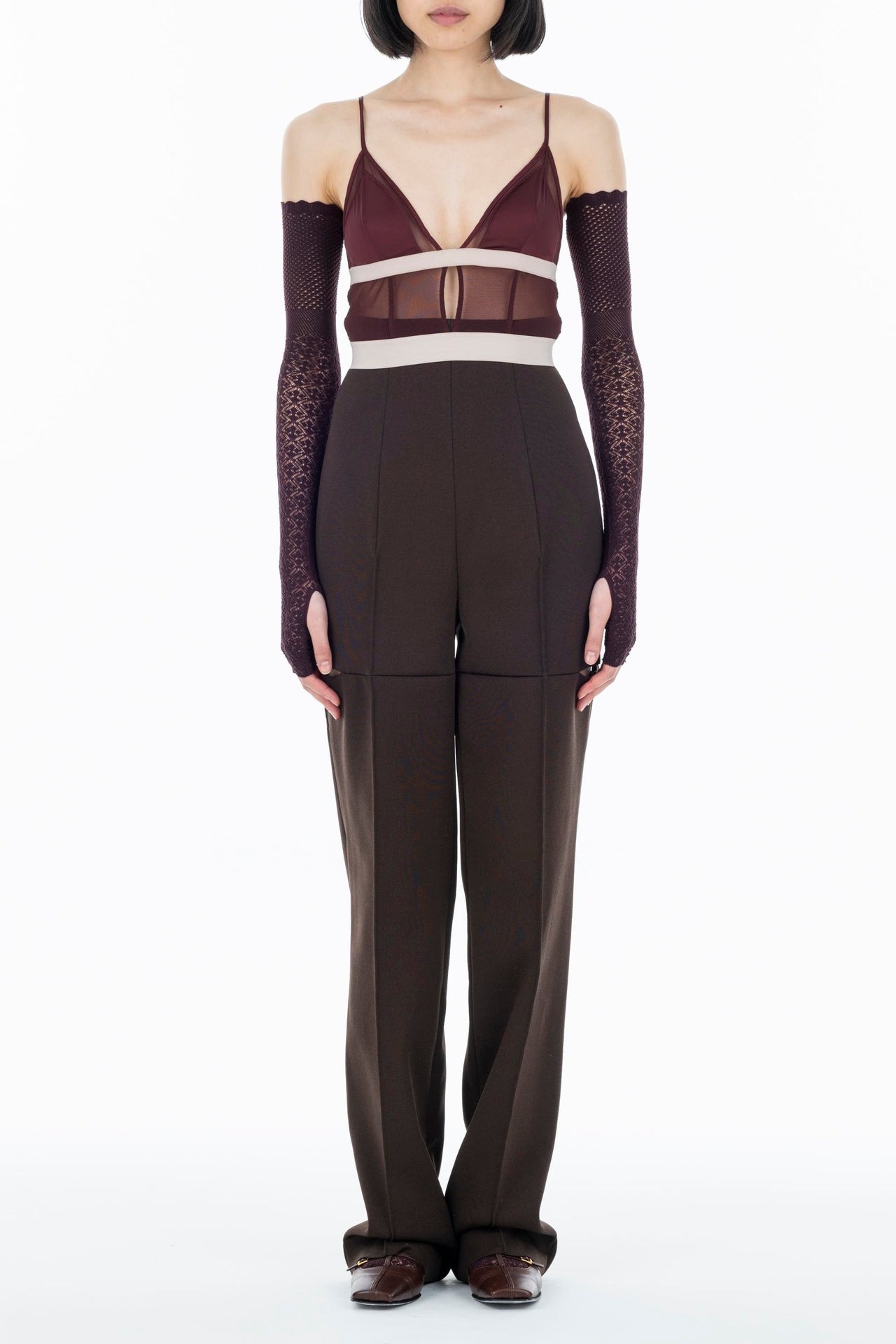 KNITTED SLIT TROUSERS - FETICO