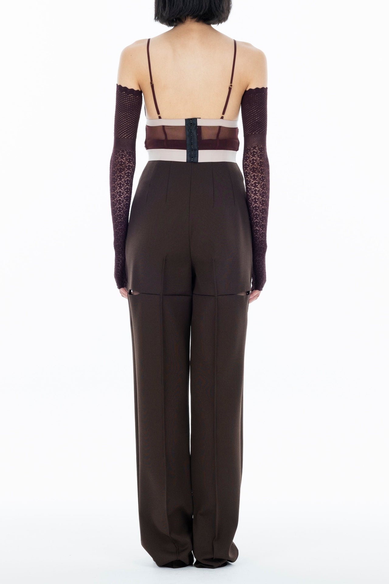 KNITTED SLIT TROUSERS - FETICO