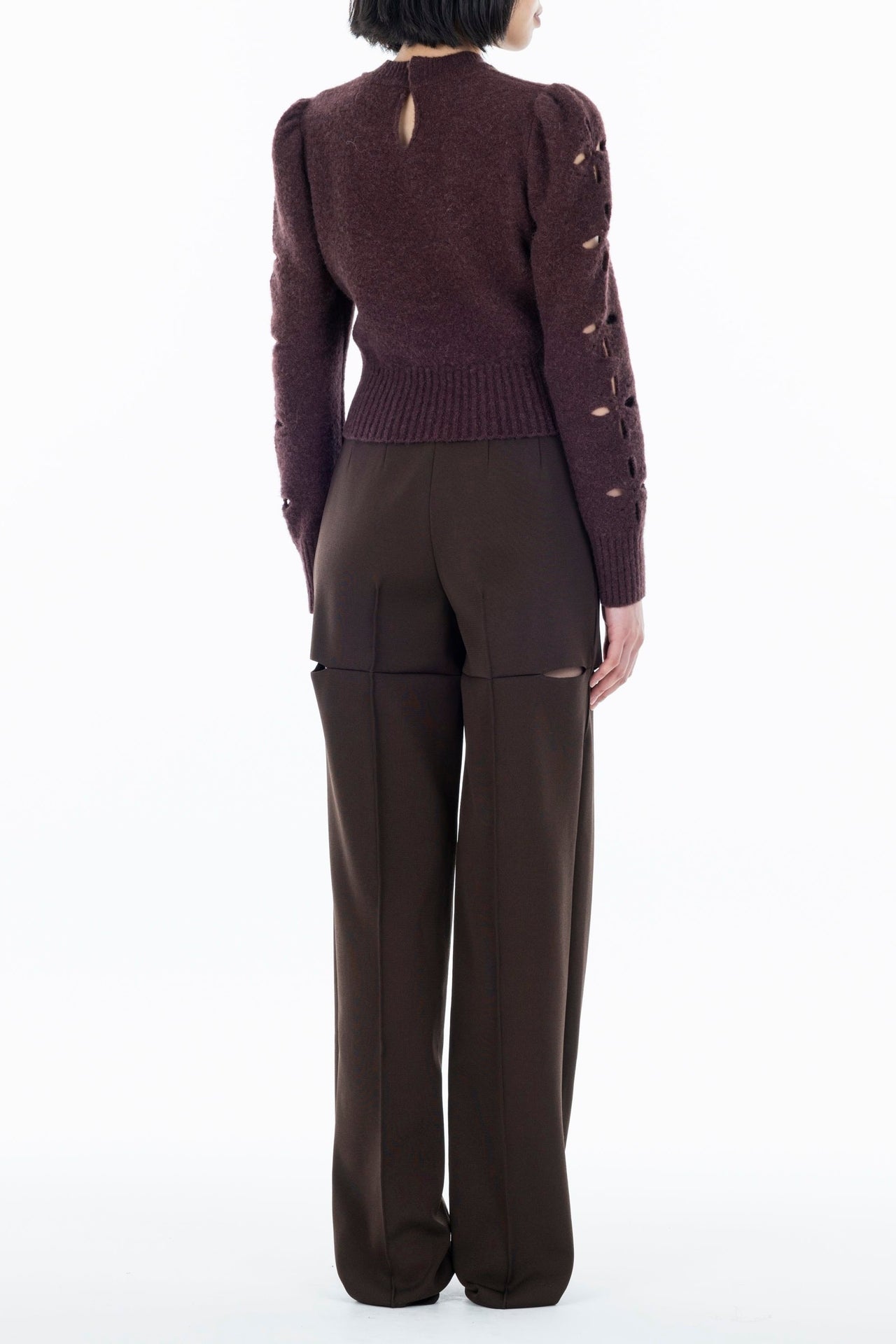 KNITTED SLIT TROUSERS - FETICO