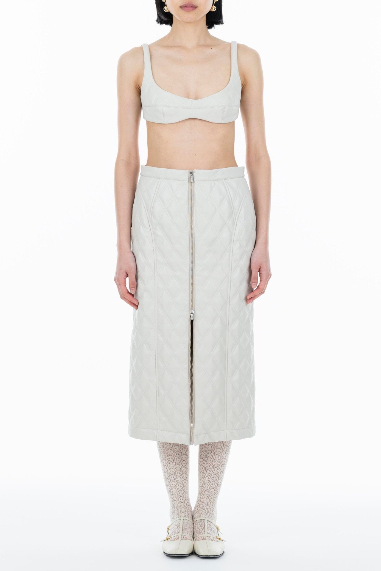 NYLON QUILTED SKIRT - FETICO