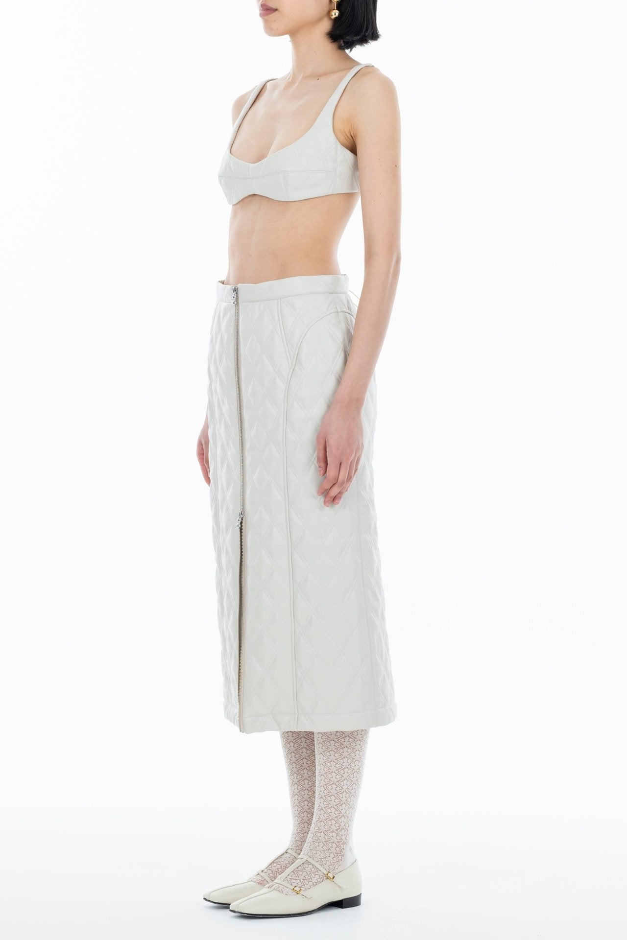 NYLON QUILTED SKIRT - FETICO