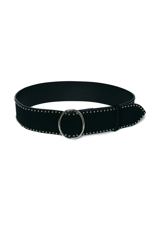 STUDS TRIMED WIDE BELT - FETICO