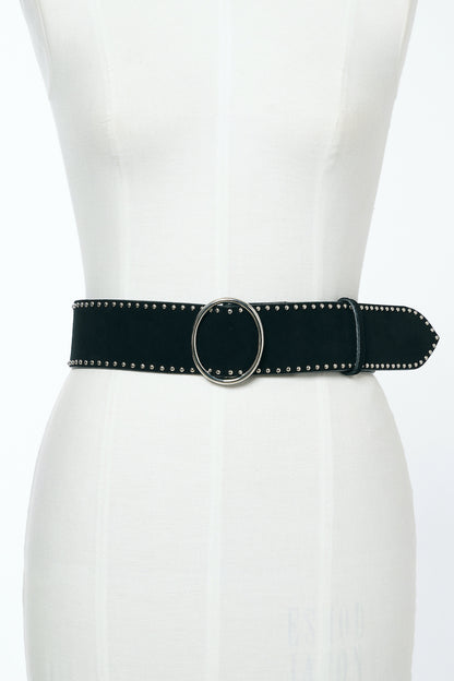 STUDS TRIMED WIDE BELT - FETICO