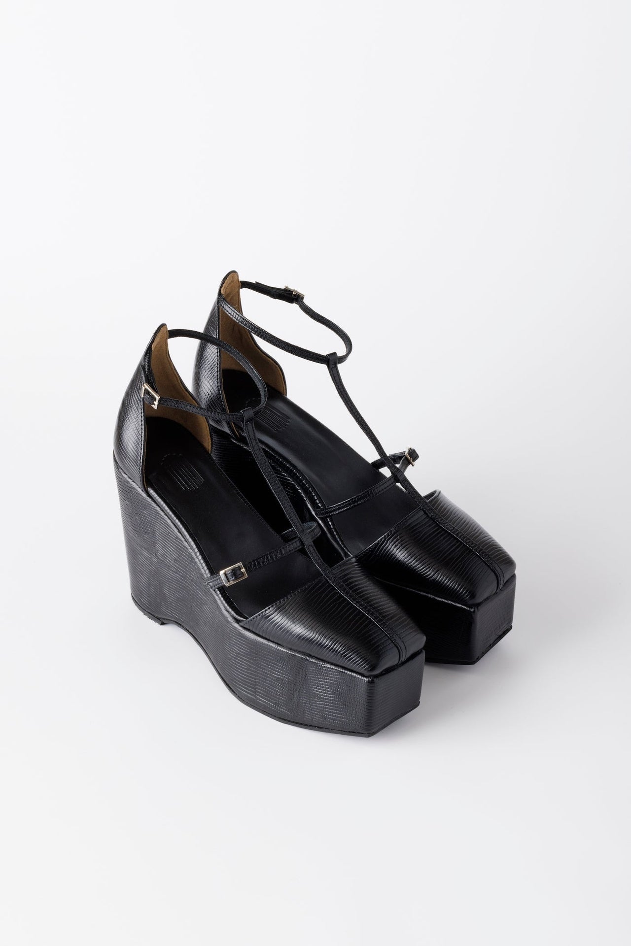 DOUBLE STRAP SQUARE PLATFORM PUMPS - FETICO