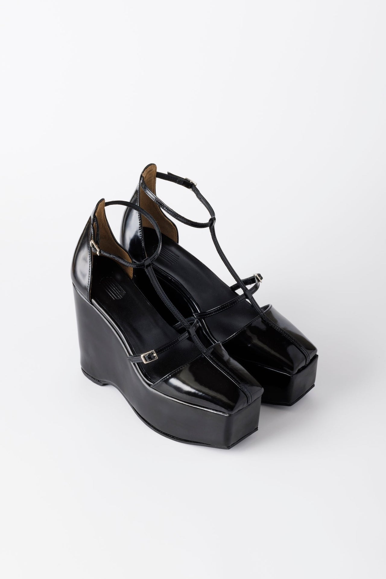 DOUBLE STRAP SQUARE PLATFORM PUMPS - FETICO