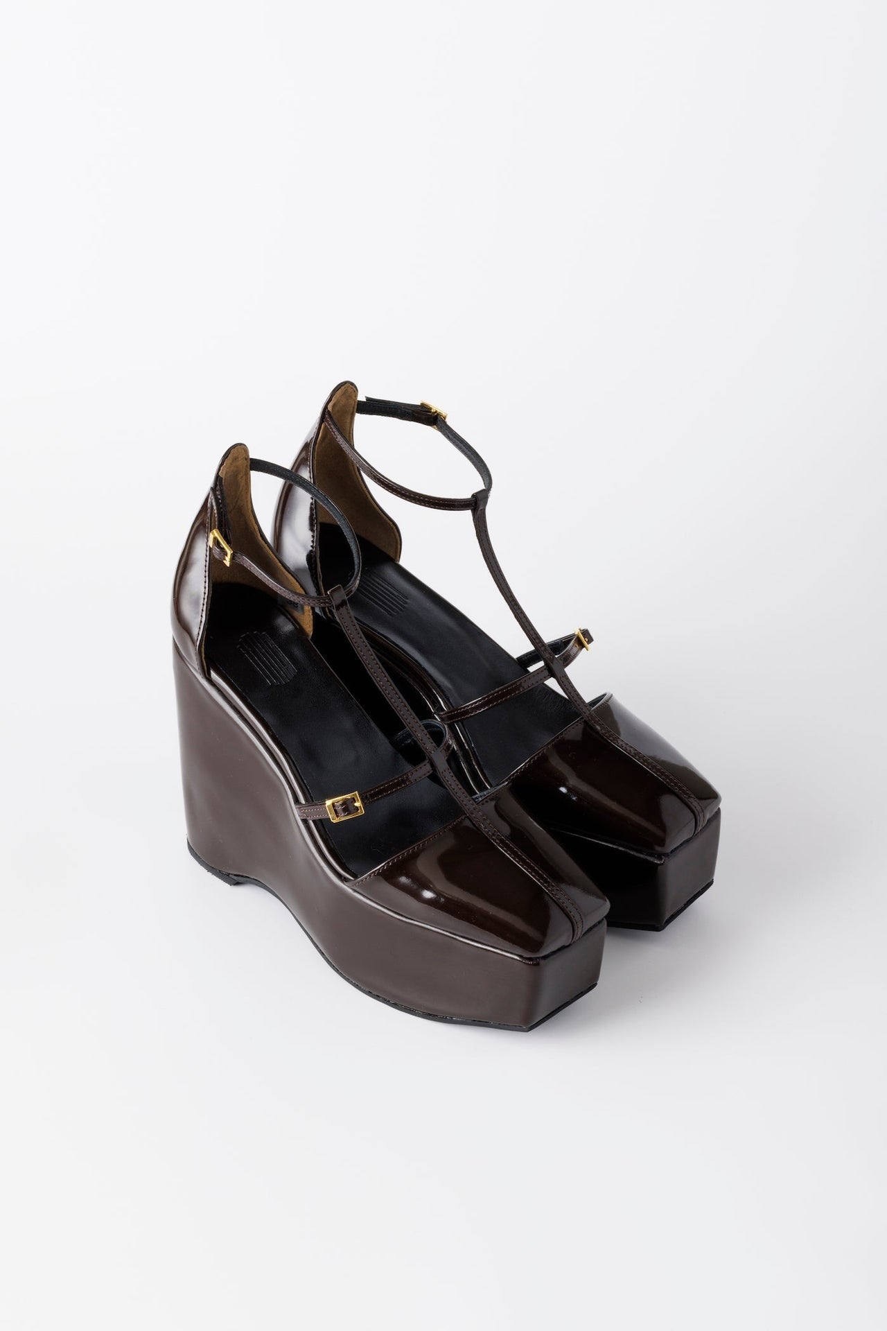 DOUBLE STRAP SQUARE PLATFORM PUMPS - FETICO