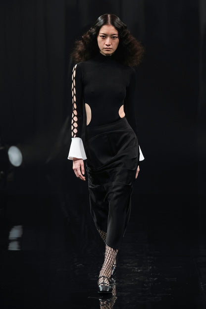 BICOLORED KNIT BODYSUIT - FETICO