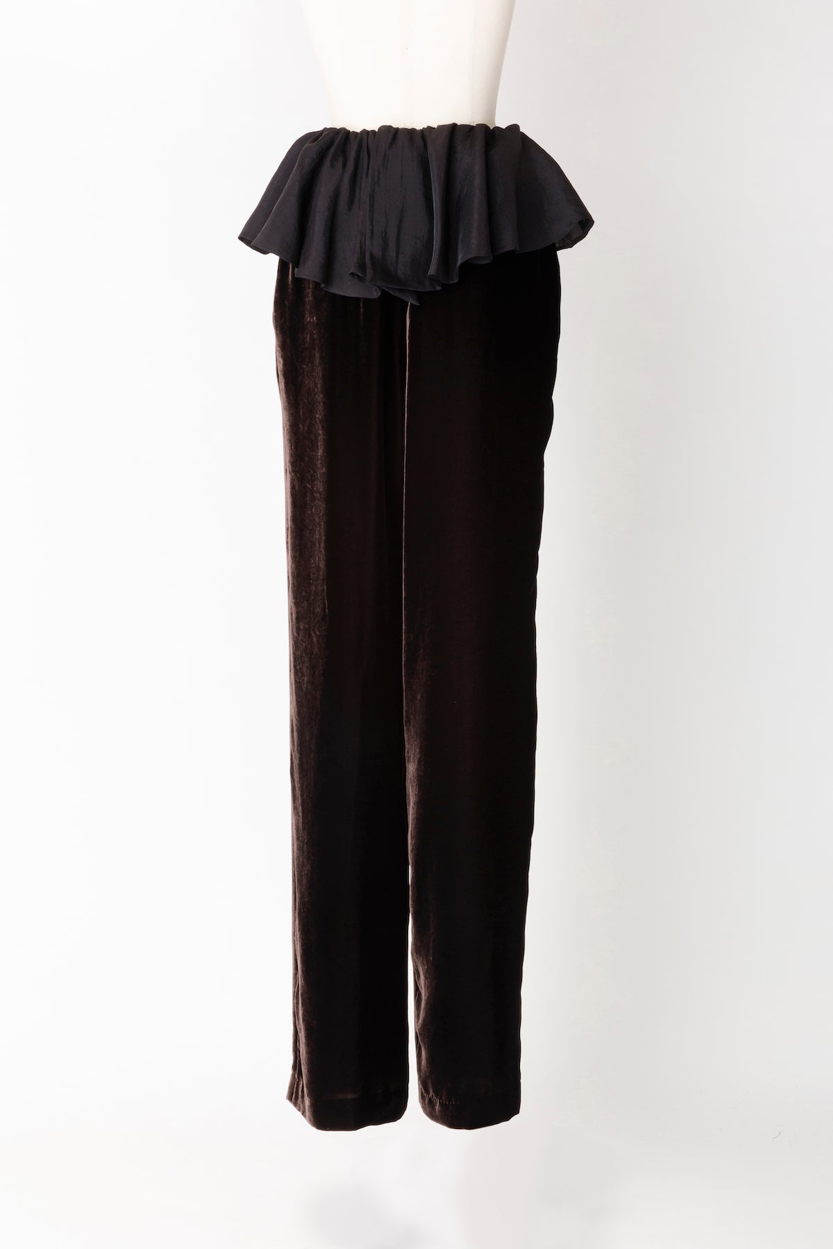 VELVET FRILLED TROUSERS - FETICO