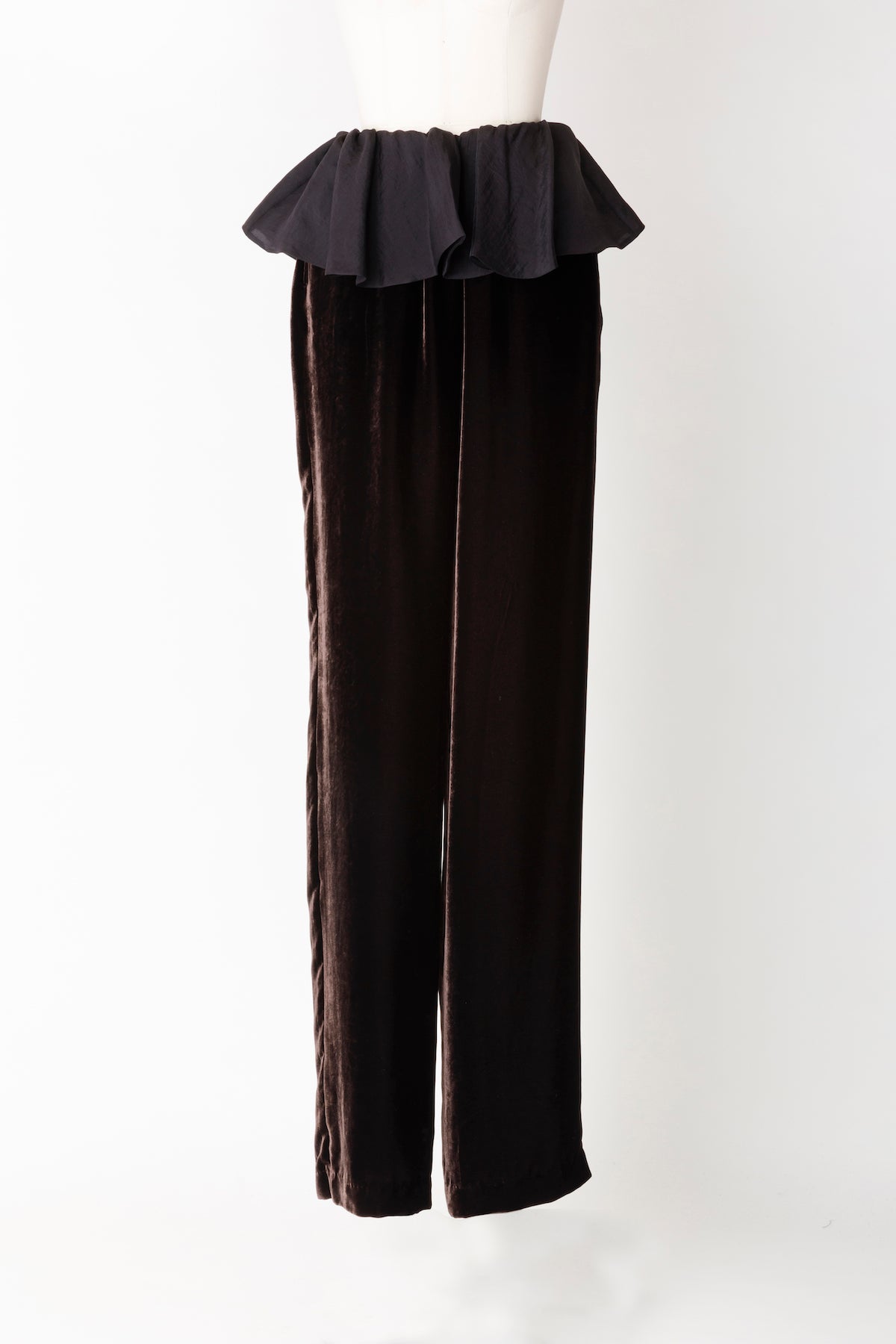 VELVET FRILLED TROUSERS - FETICO