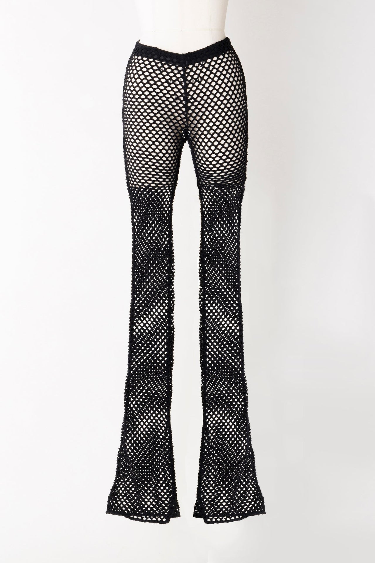 MESH JACQUARD FLARED PANTS - FETICO