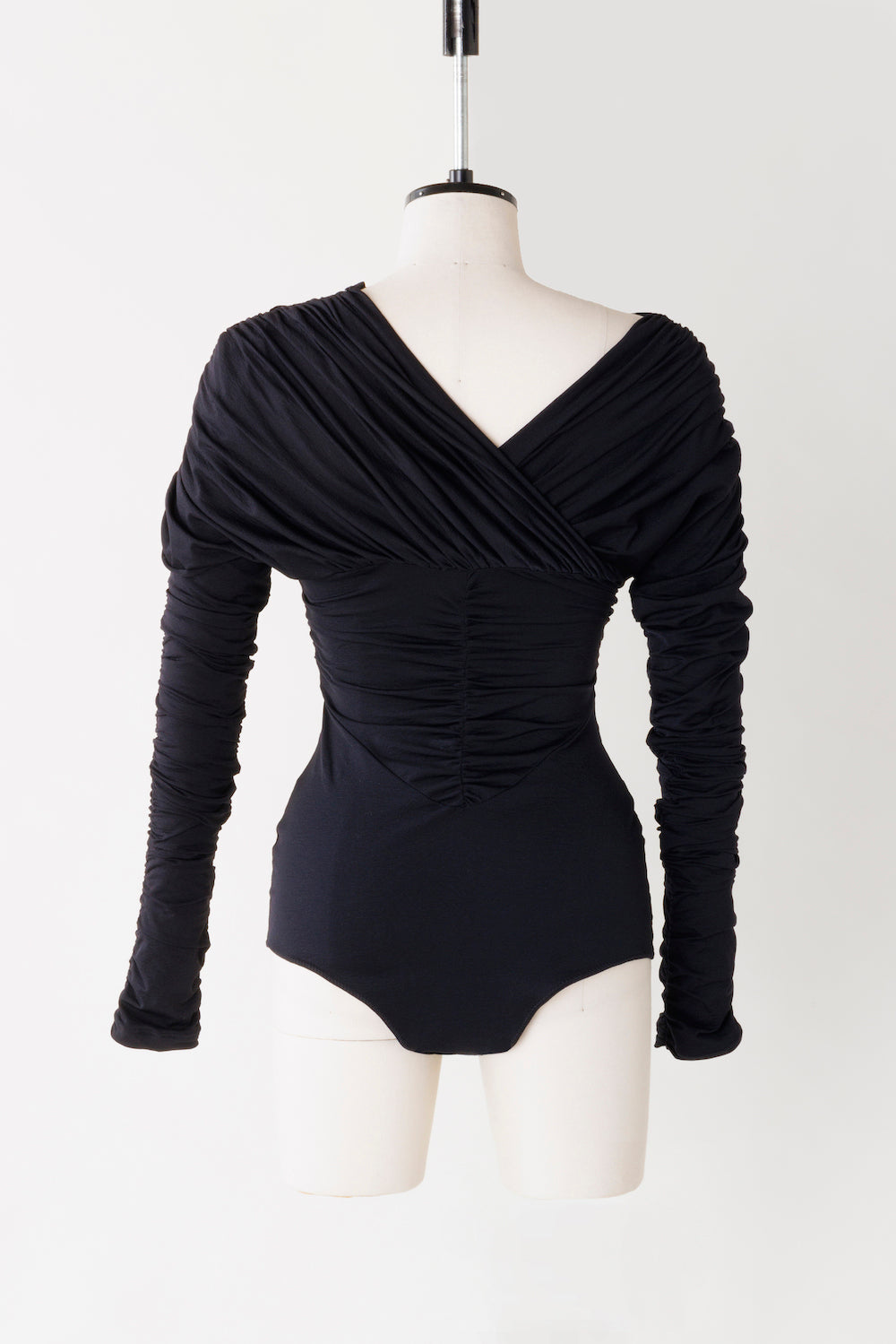 NYLON JERSEY GATHERED BODYSUIT - FETICO