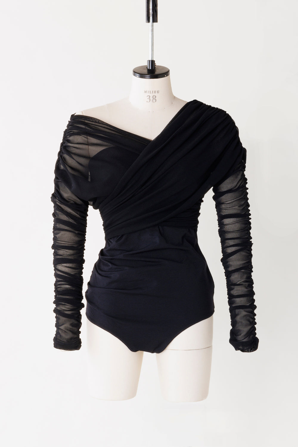 TULLE GATHERED BODYSUIT - FETICO