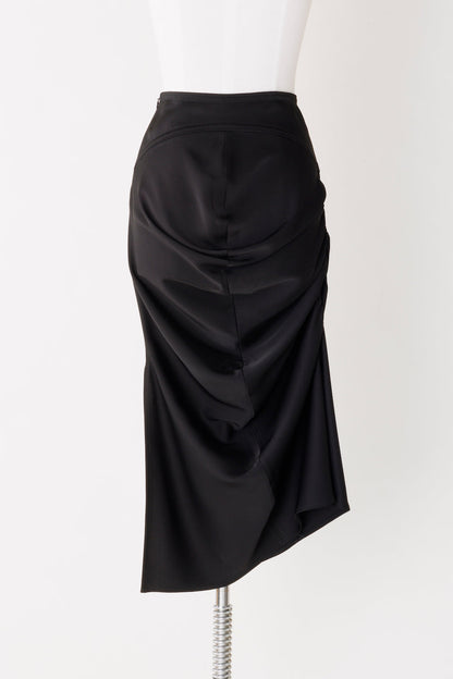 SATIN DRAPED SKIRT - FETICO