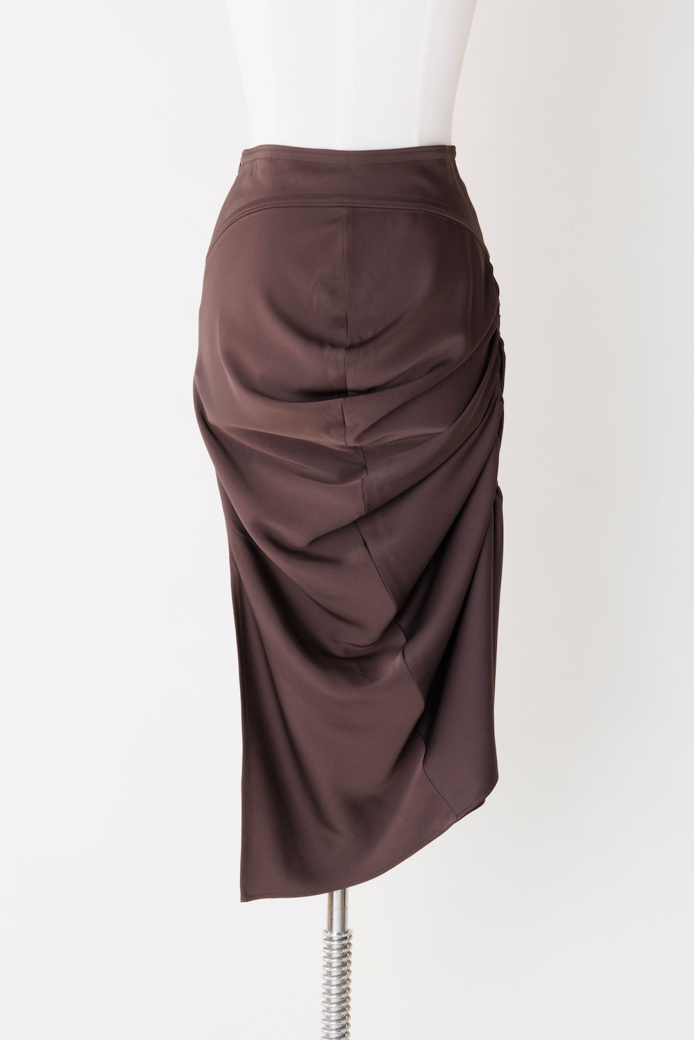 SATIN DRAPED SKIRT