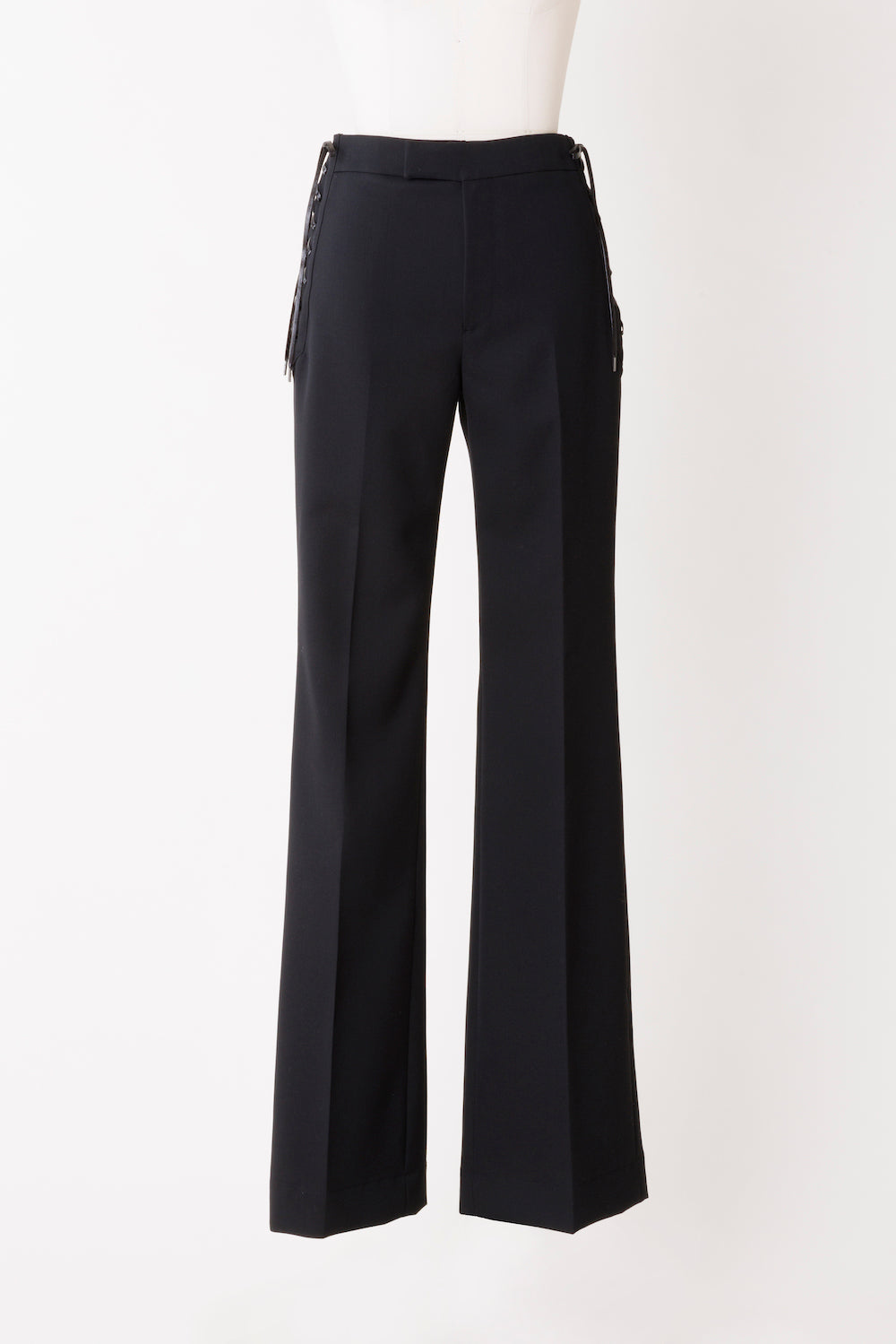 WOOL GABARDINE LACE UP TROUSERS - FETICO