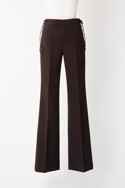 WOOL GABARDINE LACE UP TROUSERS - FETICO