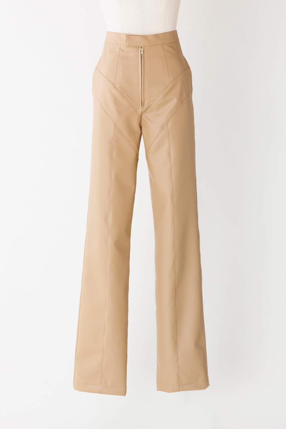 FAUX-LEATHER HIGH RISE TROUSERS - FETICO