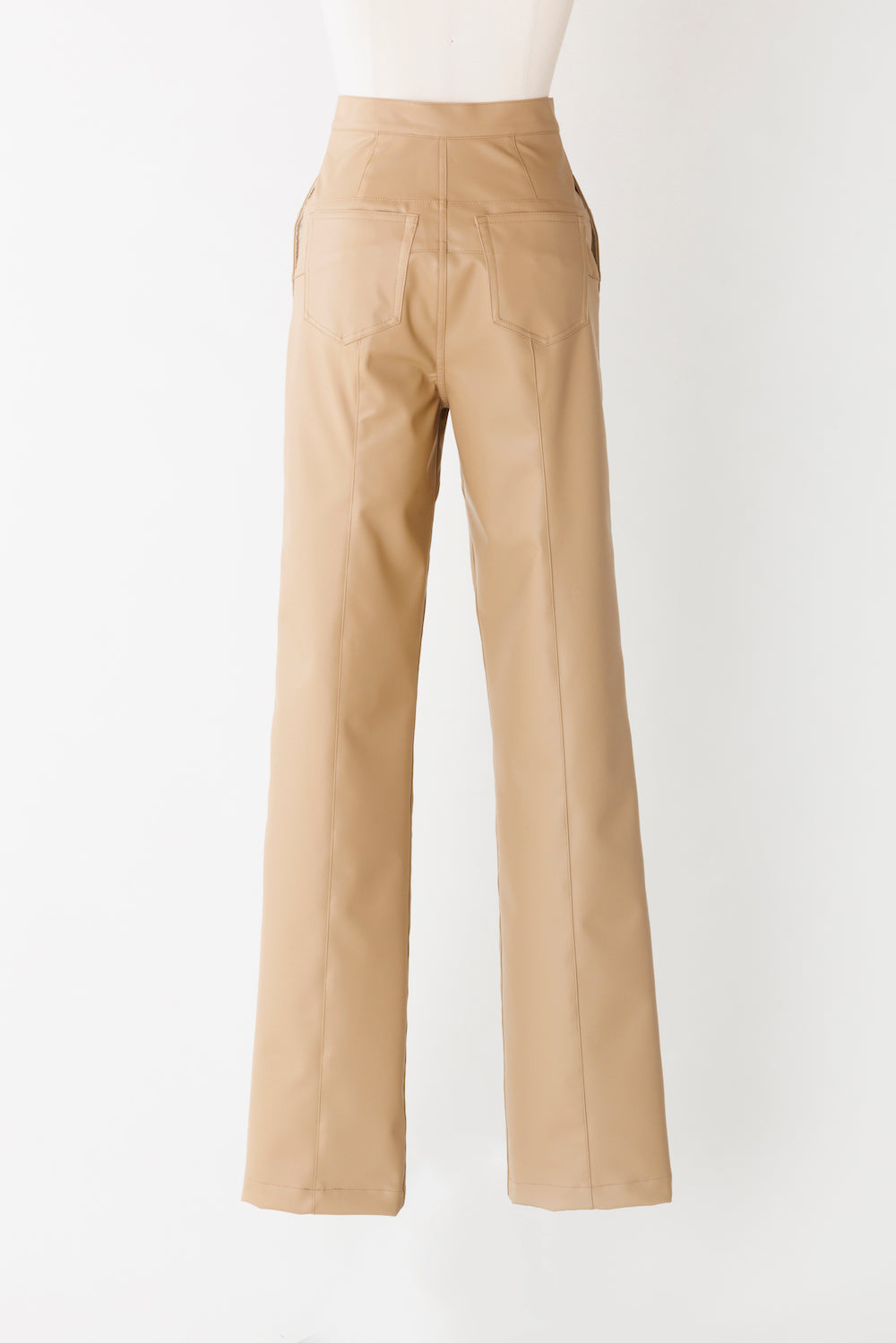 FAUX-LEATHER HIGH RISE TROUSERS – FETICO Official Online Shop