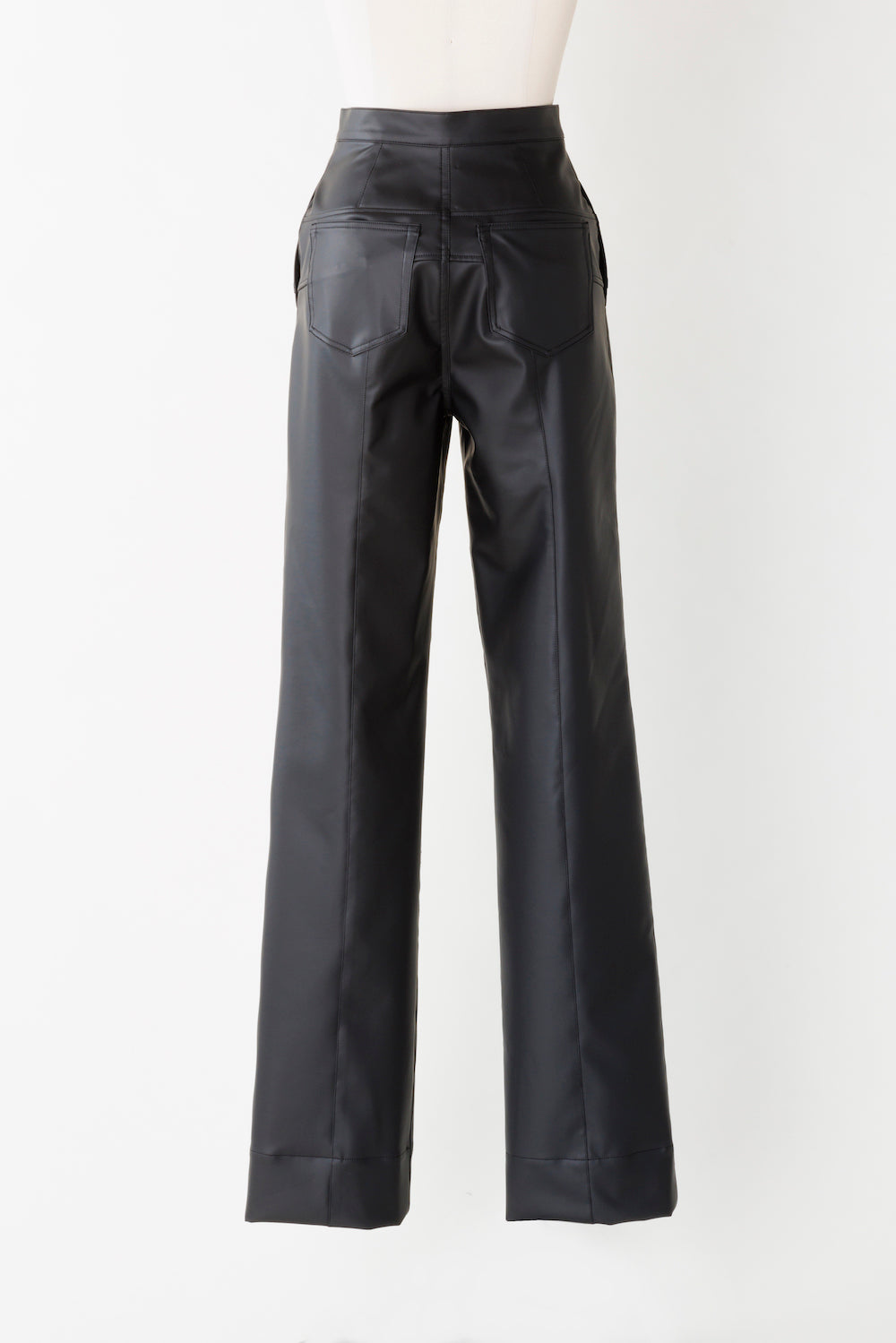 FAUX-LEATHER HIGH RISE TROUSERS - FETICO