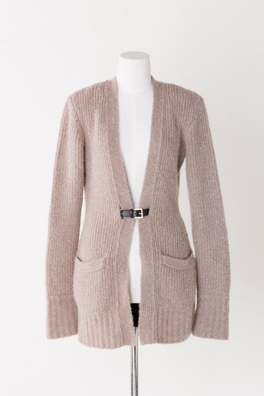 WOOL CASHMERE KNIT CARDIGAN - FETICO