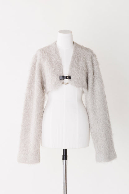MOHAIR KNIT CROPPED CARDIGAN - FETICO