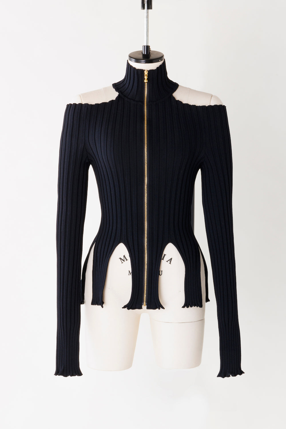 RIB KNIT SLIT TOP - FETICO